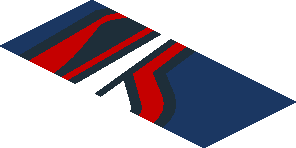 ~Sticker  0.8 x  1.9 with Taillamp on Blue Background Right - Third Face