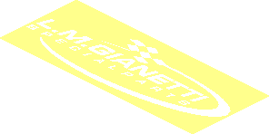 ~Sticker  1.8 x  1.8 Triangular with White Logos on Black Background Right - Logo Gianetti