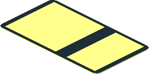 ~Sticker  1.0 x  1.8 with Red "2" and White Logos on Black Background Right - Common Part