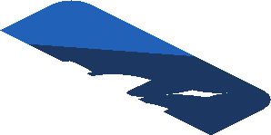 ~Sticker  0.8 x  1.9 with M-SPORT Logo on Black and Blue Background Right - First Face