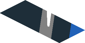 ~Sticker  0.8 x  1.9 with M-SPORT Logo on Black and Blue Background Right - Fifth Face