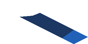 ~Sticker  1.8 x  1.9 with Black Air Vent on Blue and White Background - Fifth Face