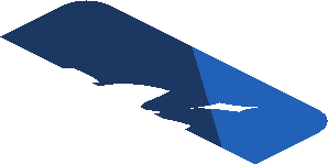 ~Sticker  0.8 x  1.9 with M-SPORT Logo on Black and Blue Background Right - First Face