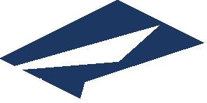 ~Sticker  0.8 x  3.9 with White Triangles on Blue Background - Second Face