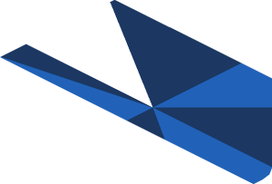 ~Sticker  0.8 x  1.9 with Light Blue and White Triangles on Blue Background Right - Third Face