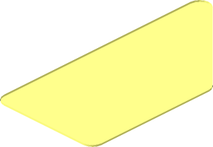 ~Sticker Back 0.8 x  1.9 Trapezoid