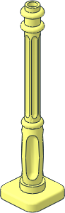 Support 2 x 2 x 7 Lamppost with 4 Base Flutes Support 2 x 2 x 7 Lamppost with 4 Base Flutes