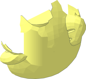 ~Minifig Head Muppet Chef Face Half