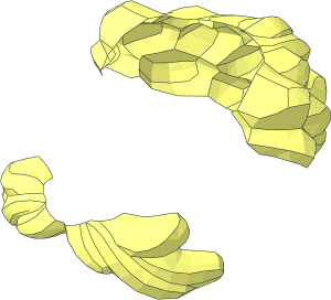 ~Minifig Head Muppet Chef Hair and Moustache