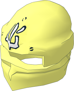 Minifig Hat Ninja Wrap Type 1 with Silver Logogram "Ice" Pattern