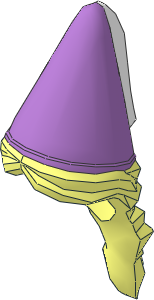 Minifig Hair Braided with Medium Lavender Hat Hennin with White Veil Pattern