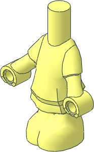 Figure Micro Doll Body with Short Dress