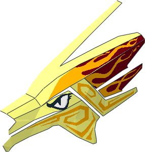 ~Animal Dragon Head Jaw Upper Half with White Eyes, and Bright Light Orange and Dark Red Markings Pattern ~Animal Dragon Head Jaw Upper Half with White Eyes, and Bright Light Orange and Dark Red Markings Pattern