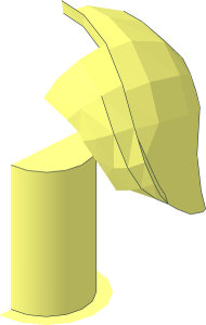 ~Minifig Head Muppet Janice Hat Half without Patternable Surfaces