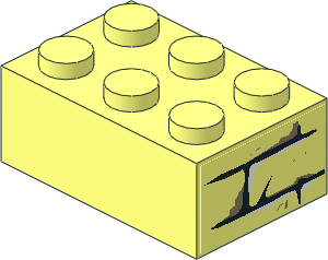 Brick  2 x  3 with Bricks Sticker