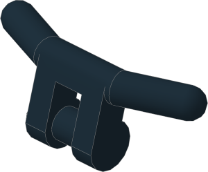 ~_Minifig Handlebars Black (Obsolete)