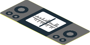 Sticker 0.7 x 1.7 with Monitoring Display and Buttons on Dark Bluish Grey Background Sticker 0.7 x 1.7 with Monitoring Display and Buttons on Dark Bluish Grey Background