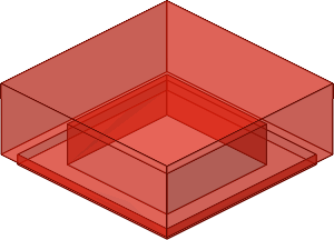 ~_Tile  1 x  1 with Groove Trans Red (Obsolete)