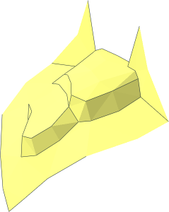 ~Minifig Head Looney Tunes Wile E. Coyote Hair