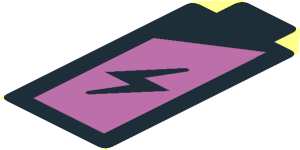 ~Black and Metallic Pink Battery Pattern