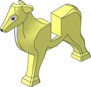 ~Animal Reindeer Body Left with White Eyes and Dark Brown Antlers Pattern