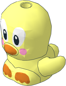 Animal Bird Chick with White Eyes, Bright Pink Cheeks and Orange Beak and Feet Pattern Animal Bird Chick with White Eyes, Bright Pink Cheeks and Orange Beak and Feet Pattern