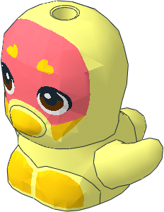 Animal Bird Chick with Coral Face, Reddish Brown Eyes and Yellow Eyebrows, Beak and Feet Pattern Animal Bird Chick with Coral Face, Reddish Brown Eyes and Yellow Eyebrows, Beak and Feet Pattern