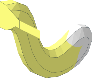 ~Minifig Tail Cat Half with White Tip