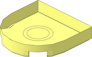 ~Tile  2 x  2 with Rounded End - Without Patternable Surfaces