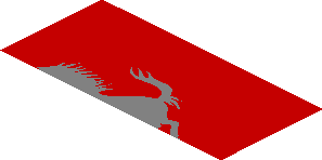 ~Sticker  0.8 x  4.1 with Silver Ferrari Horse and White CapitalSource Logos on Red Background - Sixth Face