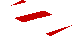 ~Sticker  0.8 x  1.9 with White Stripes on Red Background Right - Third Face