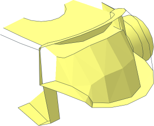 ~Minifig Armour Breastplate with Round Shoulder Pads and 2 Back Studs Half