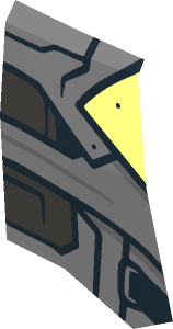 ~Minifig Armour Breastplate with Round Shoulder Pads and 2 Back Studs Silver and Metallic Dark Grey Armour Pattern Half