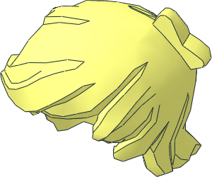 Minifig Hair Short Tousled with  2 Locks on Left Side