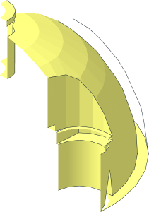 ~Technic Dome  5 x  5 x  2.5 Quarter without Outer Surface