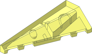 ~Wedge  2 x  5 Straight Left without Top Surface