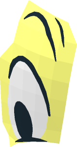 ~Minifig Head Looney Tunes Porky Pig Eye Pattern