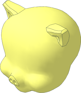 Minifig Head Looney Tunes Porky Pig