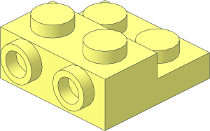 ~Plate  2 x  2 x  0.667 with Two Studs On Side and Two Raised - Common Area