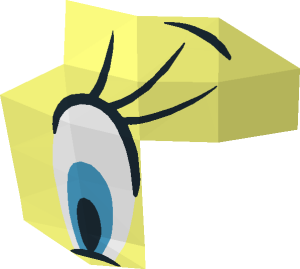 ~Minifig Head Looney Tunes Tweety Eye Pattern