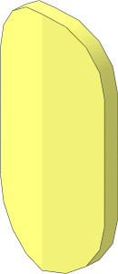 Technic Pin Friction Rib Short with 4 Rounded Corners