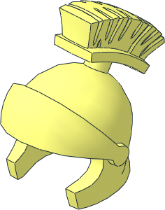 Minifig Helmet Roman Soldier with Broom Plume