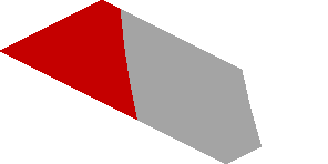 ~Sticker 0.8 x 1.9 with White, Grey and Red Stripes on Black Background Right - Third Face ~Sticker 0.8 x 1.9 with White, Grey and Red Stripes on Black Background Right - Third Face