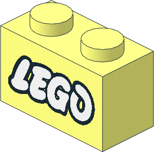 Brick  1 x  2 with LEGO Logo with Open "O" Pattern
