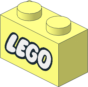 Brick  1 x  2 with LEGO Logo with Closed "O" Pattern