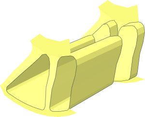 ~Wheel 13.4 x 24 with Integral Smooth Racing Tyre Rim Spoke -  1/7th