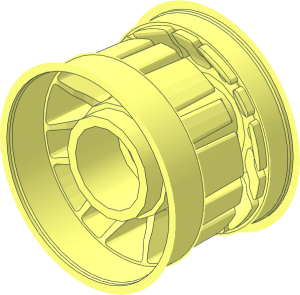 ~Wheel 13.4 x 24 with Integral Smooth Racing Tyre Rim