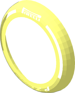 ~Wheel 13.4 x 24 Rubber Black Integral Smooth Racing Tyre Front with "PIRELLI P ZERO" Negative Pattern