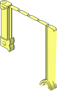 ~Door  1 x  4 x  6 with Window and Wood Structure Top/Bottom