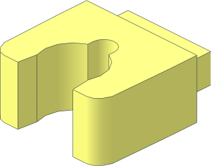 ~Door Frame 1 x 6 x 6.333 with Rounded Top Clip